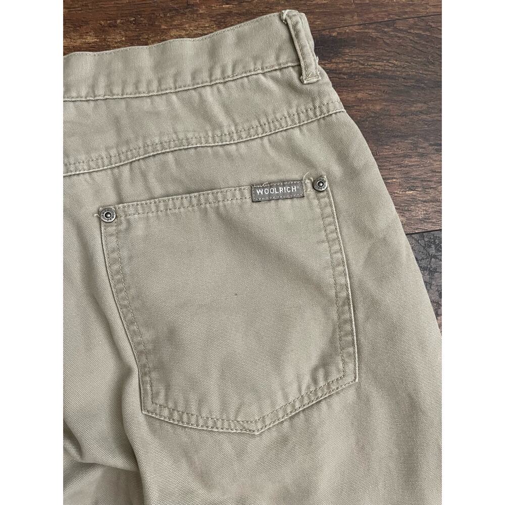 Woolrich Women’s Khaki Pants Fleece Lined Sz 12 button Heavy Workwear Chore - Picture 8 of 12